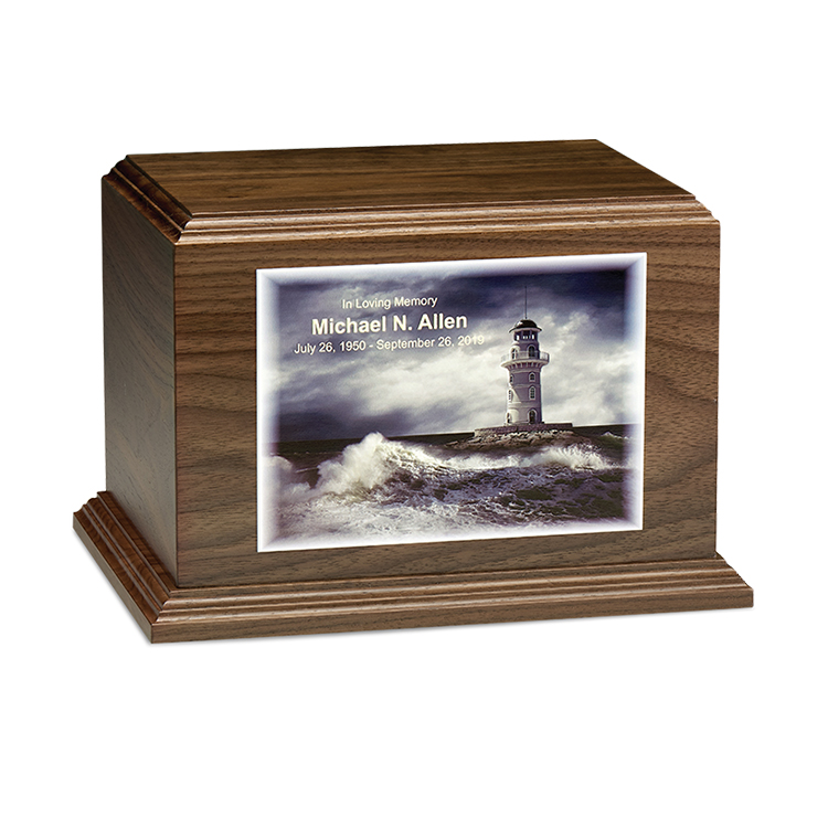 Textured Color Printed Photo Horizontal Urn