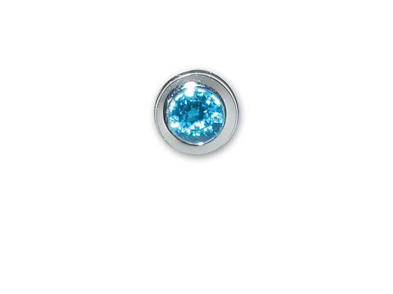 End Cap-December-Simulated Blue Topaz