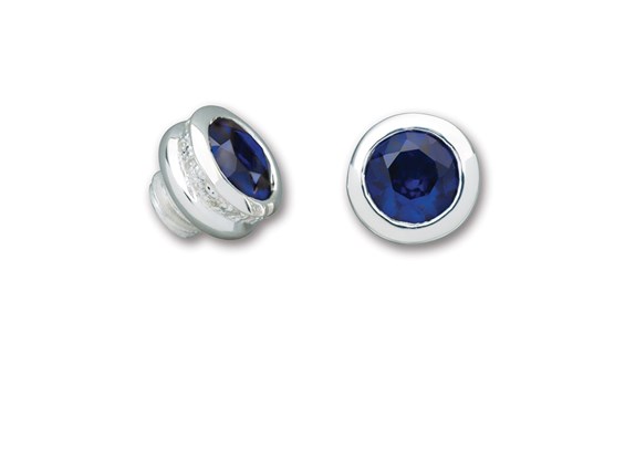 Simulated Sapphire Cubic Zirconium Pav&#233; End Cap