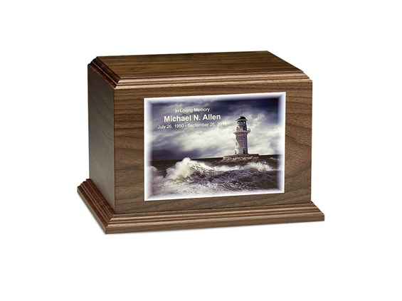 Textured Color Printed Photo Horizontal Urn