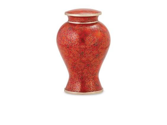 Autumn Leaves Cloisonn&#233; Urn