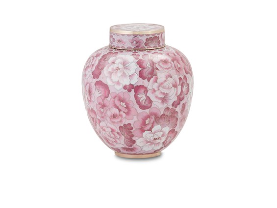 Cameo Rose Cloisonn&#233; Urn