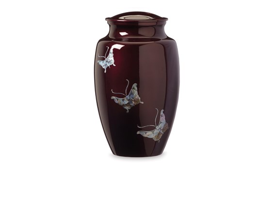 Purple Butterfly Urn