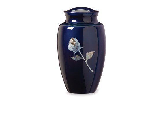 Blue Rose Urn