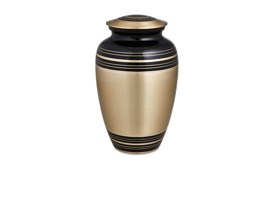 Black &#38; Gold Circle Urn