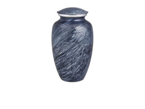 Serene Blue Gray Urn