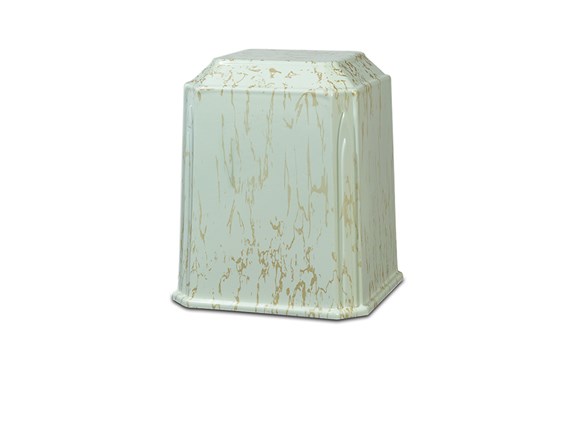 Tribute Urn Cream Gold Marble