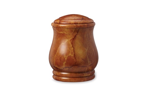 Alabaster Brown Urn