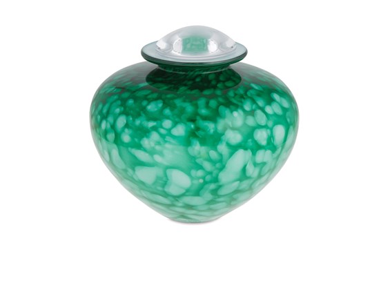 Karine Bouchard Infinity Collection Forest Green Urn