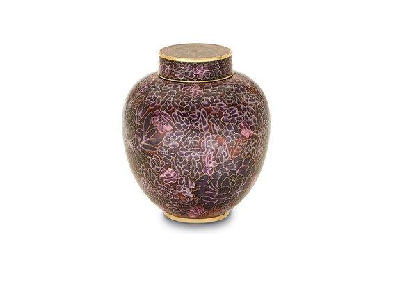 Lilac Cloisonne Urn