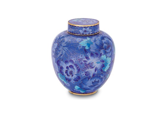 Larkspur Cloissone Urn