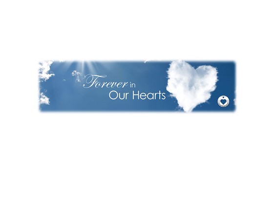 Forever in our Hearts-Cloud Image for burial vaults
