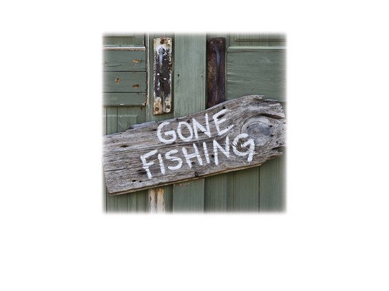 Gone Fishing-Legacy Two Urn Vault Print