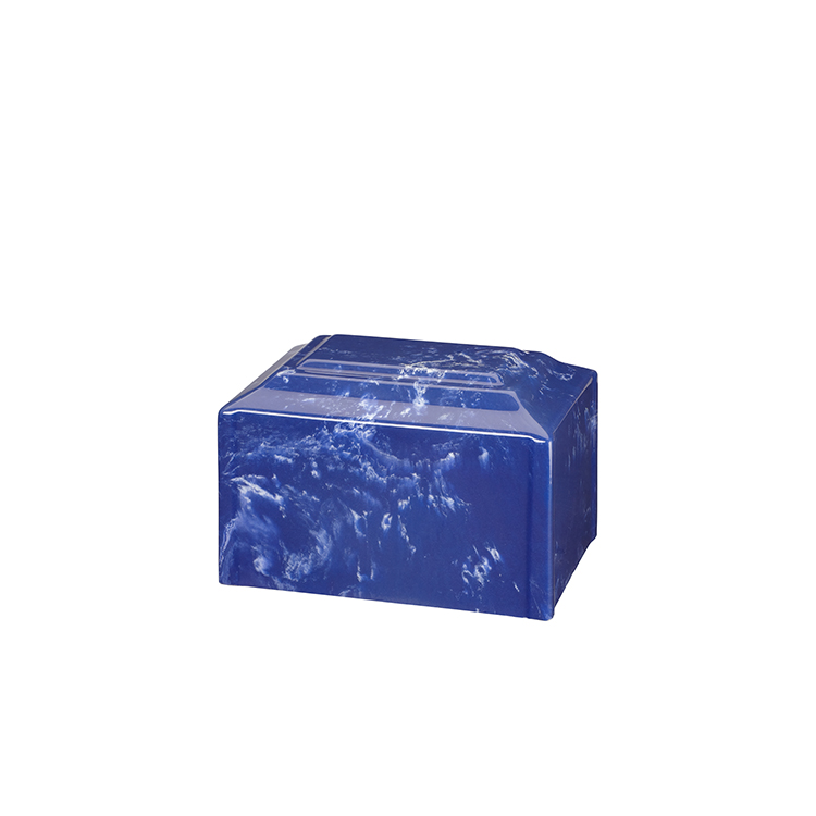 Cultured Marble Cobalt Urn