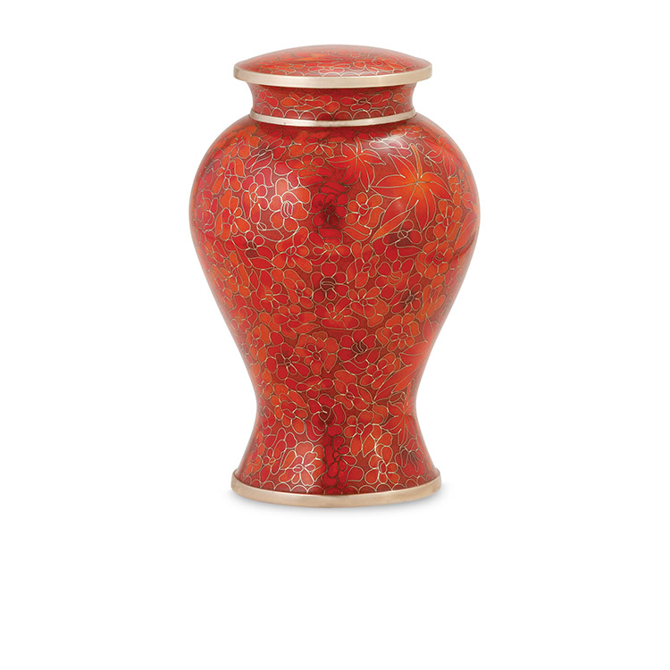 Autumn Leaves Cloisonn&#233; Urn