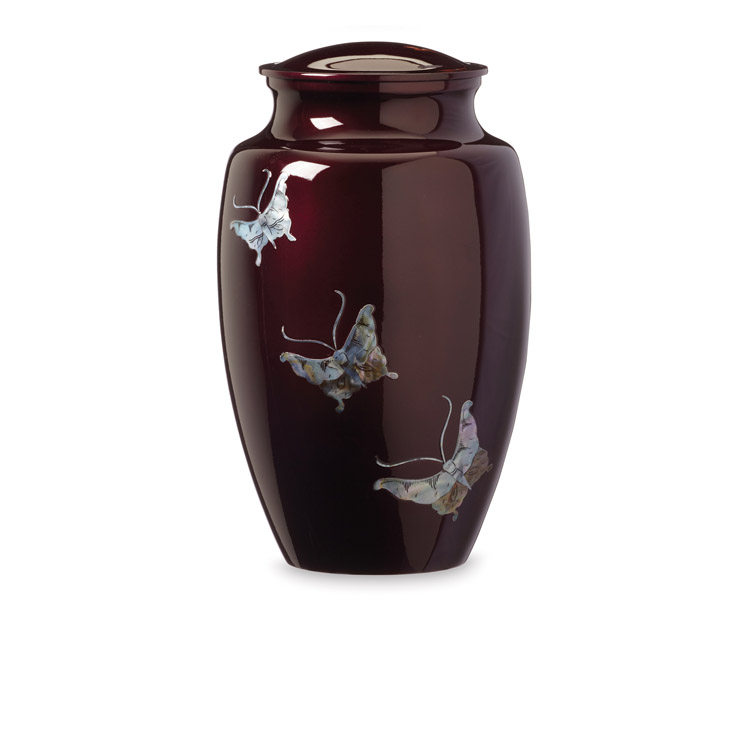 Purple Butterfly Urn