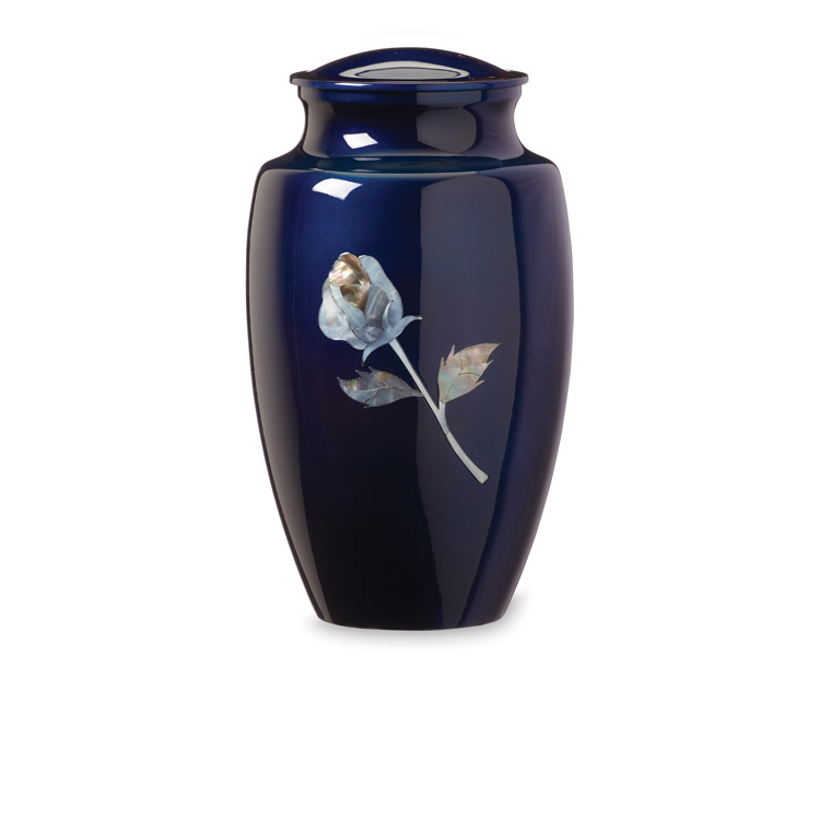 Blue Rose Urn