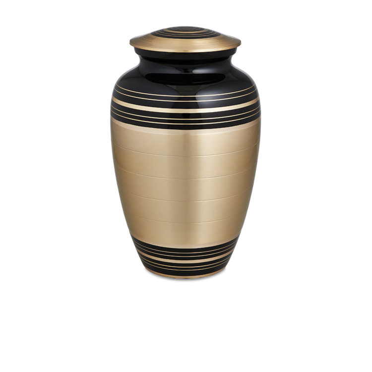 Black &#38; Gold Circle Urn