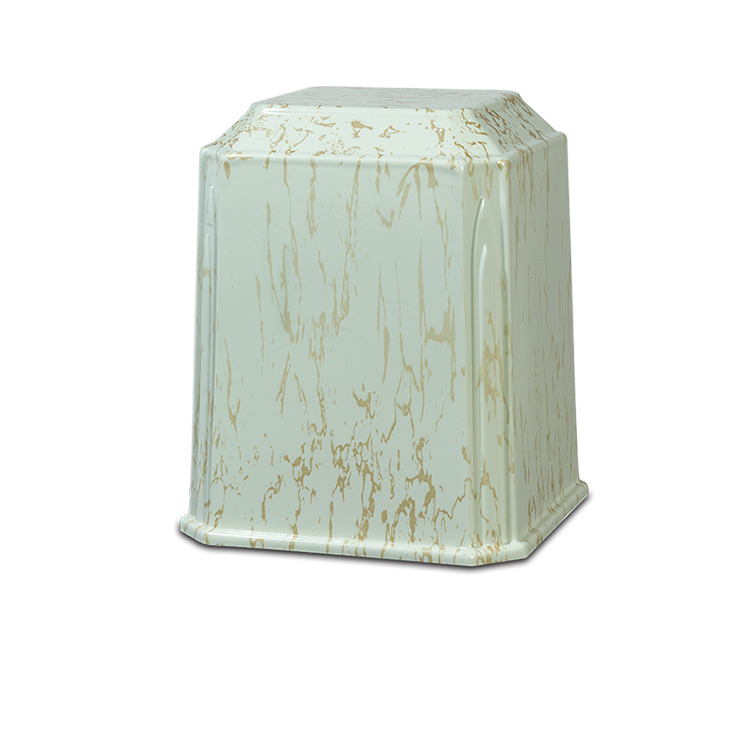 Tribute Urn Cream Gold Marble