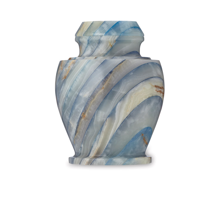 Carpel Onyx Blue Marble Urn