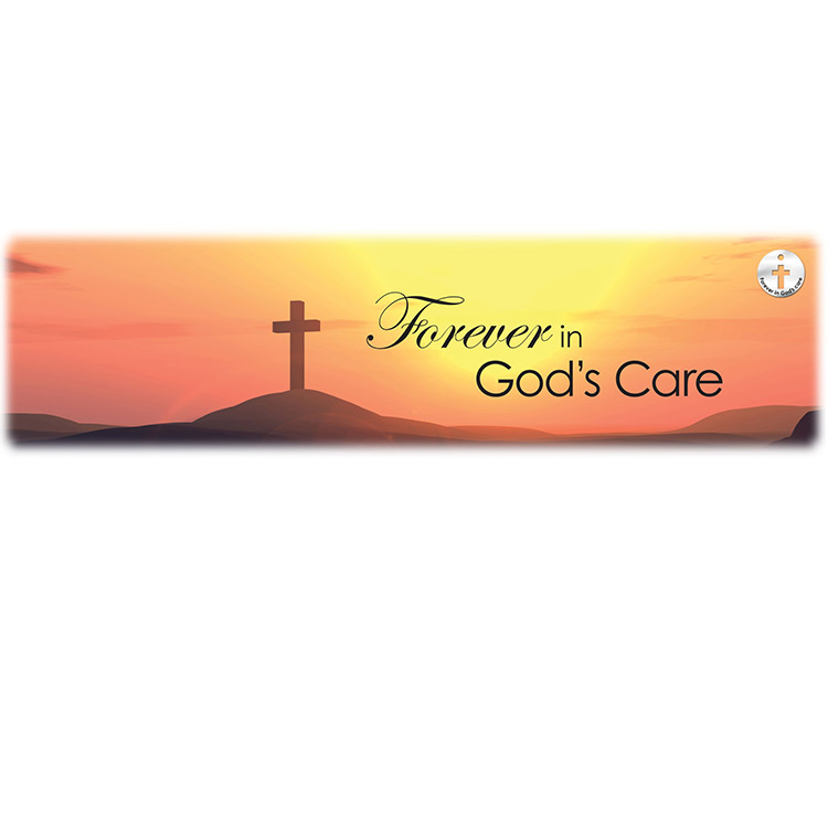 Forever in God&#39;s Care-Sunset Image for burial vaults