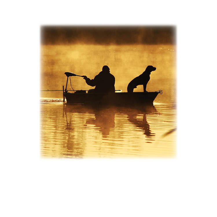 Fisherman wDog-Legacy Two Urn Vault Print