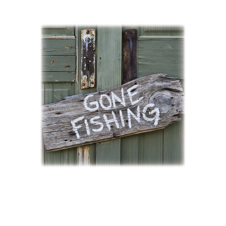 Gone Fishing-Legacy Two Urn Vault Print